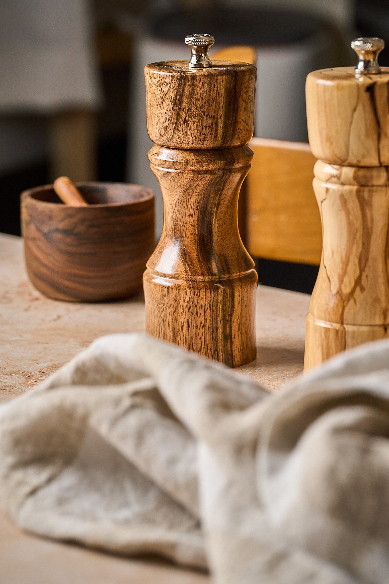 Sofia Grinder - Modern Handmade Pepper Mill made from Salvaged Wood