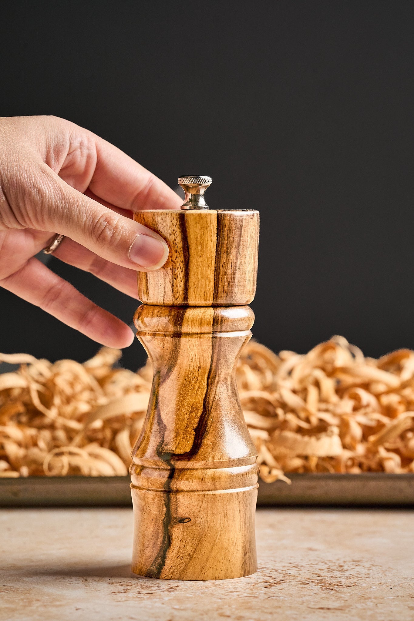Shop handmade wooden pepper grinders